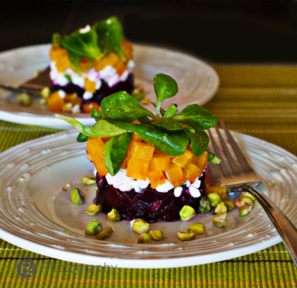 Beet And Goat Cheese Salad With Pistachios