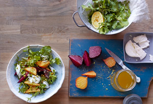 Beet And Goat Cheese Salad With Pistachios