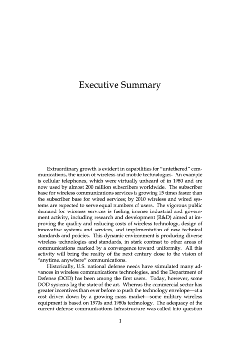 Executive Summary Report Example