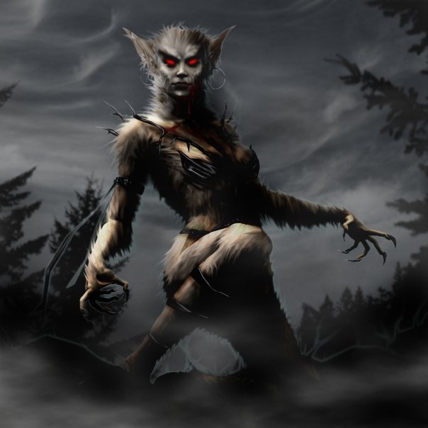 Female Werewolf Cartoon