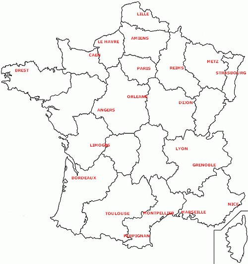French Weather Forecast Map