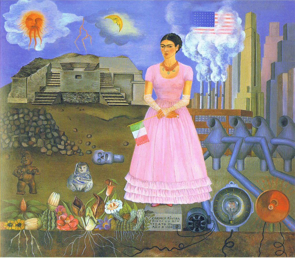 Frida Kahlo Self Portrait On The Borderline Between Mexico