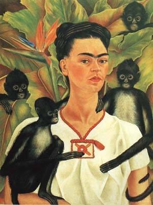Frida Kahlo Self Portrait With Thorn Necklace