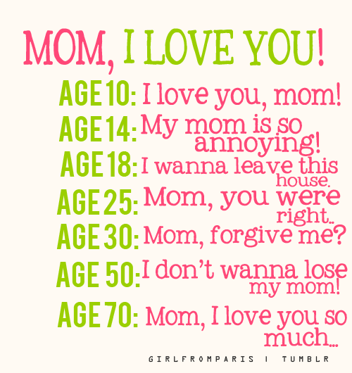 I Love You Mom Quotes From Daughter Tumblr