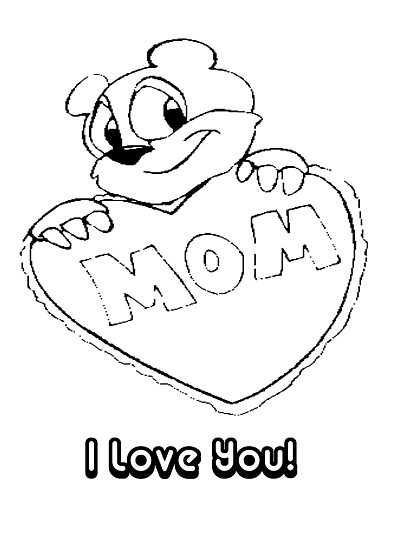 I Love You Mommy Coloring Pages