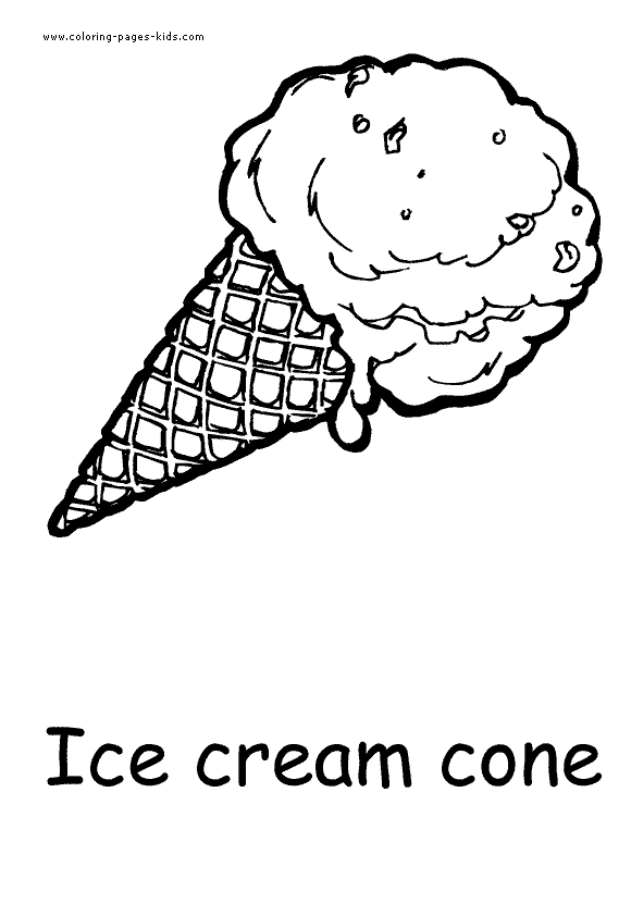 Ice Cream Cone Coloring Pages For Kids