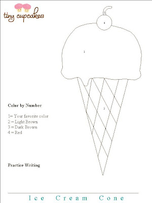 Ice Cream Cone Coloring Pages For Kids