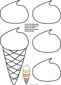 Ice Cream Cone Coloring Pages Printable