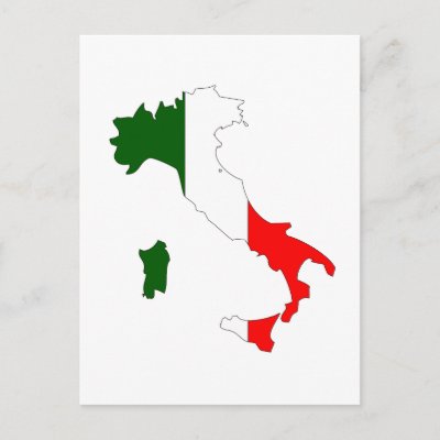 Italy Flag Map