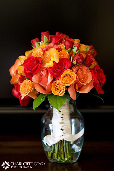Orange Wedding Flowers Bouquets
