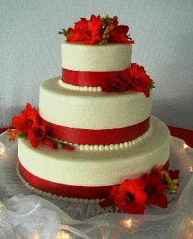 Red Wedding Cakes Designs