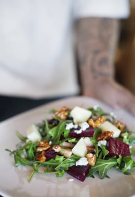 Roasted Beet Pear And Goat Cheese Salad