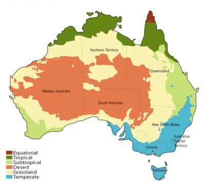 Summer Weather Map Australia
