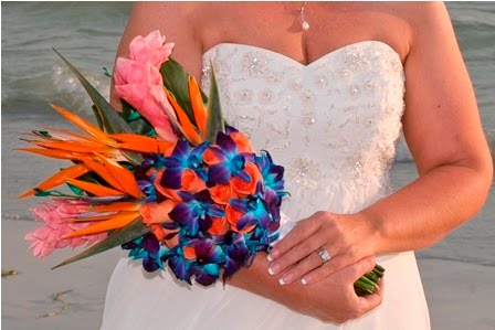 Tropical Wedding Flowers Bouquets